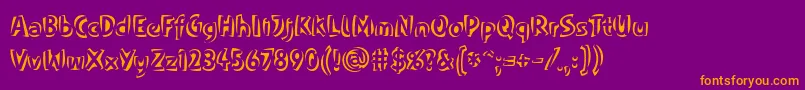 AspectLtRegular Font – Orange Fonts on Purple Background