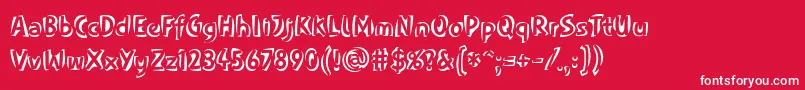 AspectLtRegular Font – White Fonts on Red Background