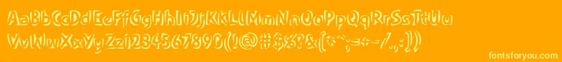 AspectLtRegular Font – Yellow Fonts on Orange Background