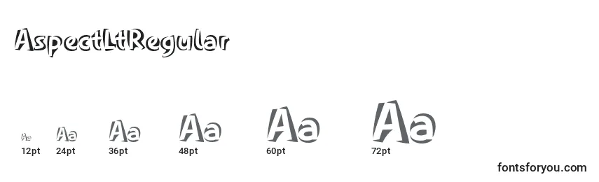 Размеры шрифта AspectLtRegular