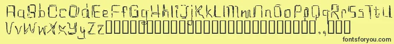 Eastrial Font – Black Fonts on Yellow Background