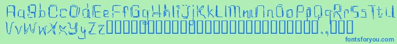 Eastrial Font – Blue Fonts on Green Background