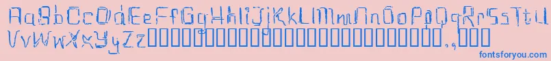 Eastrial Font – Blue Fonts on Pink Background