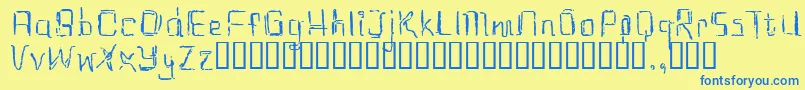 Eastrial Font – Blue Fonts on Yellow Background