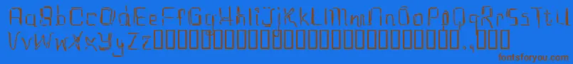 Eastrial Font – Brown Fonts on Blue Background