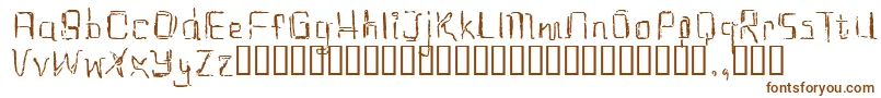 Eastrial-fontti – ruskeat fontit valkoisella taustalla