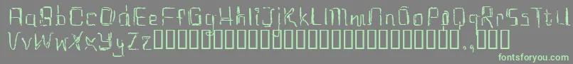 Eastrial Font – Green Fonts on Gray Background