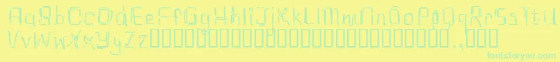 Eastrial Font – Green Fonts on Yellow Background
