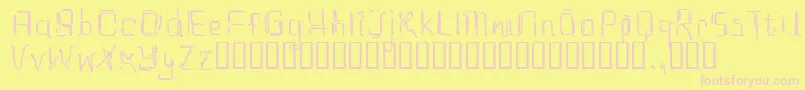 フォントEastrial – ピンクのフォント、黄色の背景