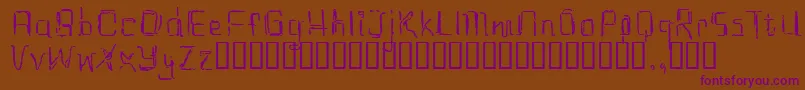 Eastrial Font – Purple Fonts on Brown Background