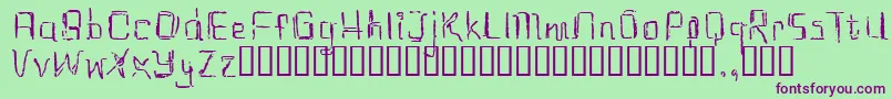 Eastrial Font – Purple Fonts on Green Background