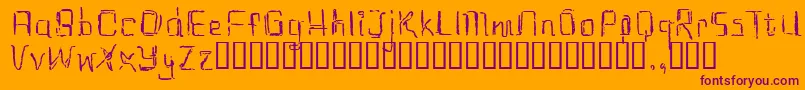 Eastrial Font – Purple Fonts on Orange Background
