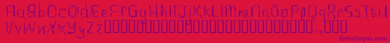 Eastrial Font – Purple Fonts on Red Background
