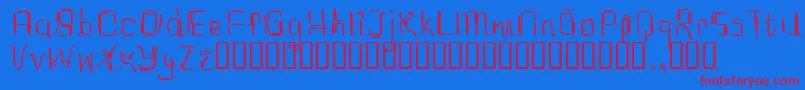 Eastrial-fontti – punaiset fontit sinisellä taustalla