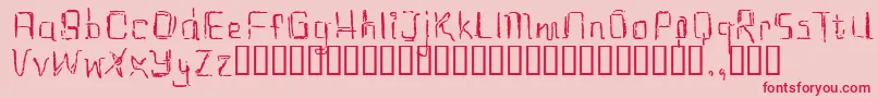 Eastrial Font – Red Fonts on Pink Background