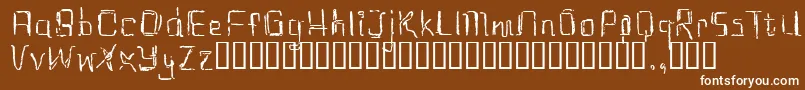 フォントEastrial – 茶色の背景に白い文字