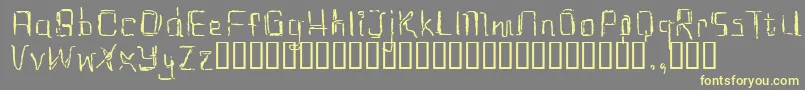 Eastrial Font – Yellow Fonts on Gray Background