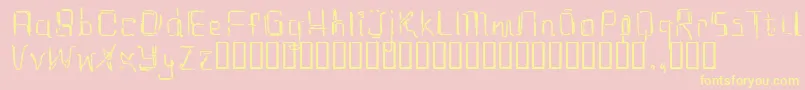 Eastrial Font – Yellow Fonts on Pink Background