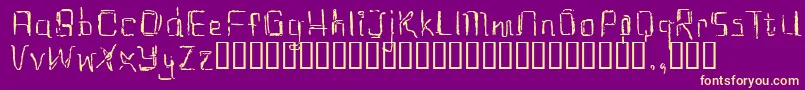 Eastrial Font – Yellow Fonts on Purple Background
