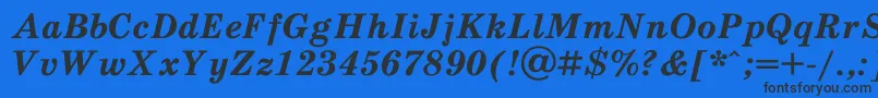 SchoolbookBoldItalic Font – Black Fonts on Blue Background