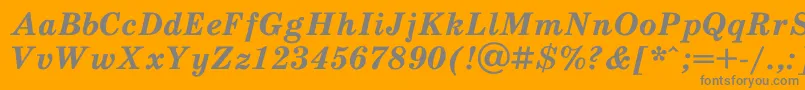 SchoolbookBoldItalic Font – Gray Fonts on Orange Background