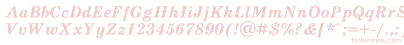 SchoolbookBoldItalic Font – Pink Fonts on White Background