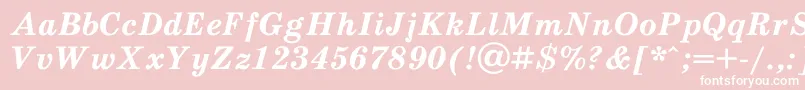 SchoolbookBoldItalic Font – White Fonts on Pink Background