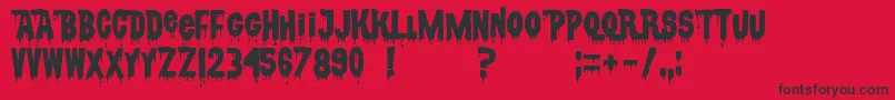 CsnpwdtNfi-Schriftart – Schwarze Schriften auf rotem Hintergrund