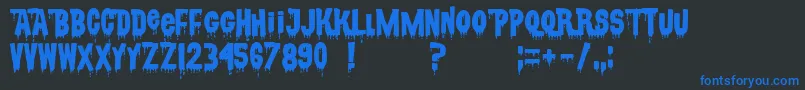 CsnpwdtNfi-Schriftart – Blaue Schriften auf schwarzem Hintergrund