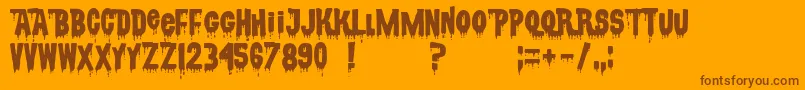 CsnpwdtNfi Font – Brown Fonts on Orange Background