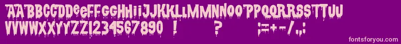CsnpwdtNfi Font – Pink Fonts on Purple Background