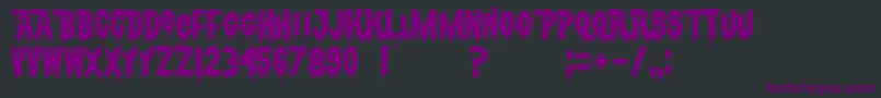 Czcionka CsnpwdtNfi – fioletowe czcionki na czarnym tle