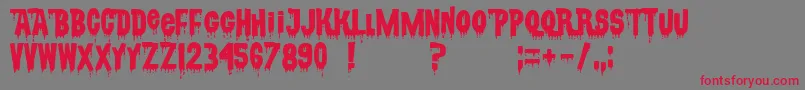 CsnpwdtNfi Font – Red Fonts on Gray Background