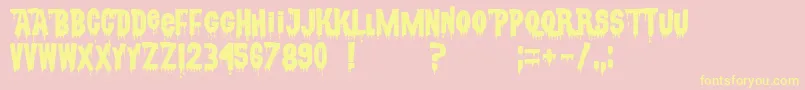 CsnpwdtNfi Font – Yellow Fonts on Pink Background
