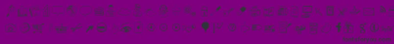 Sketchiconsbold Font – Black Fonts on Purple Background