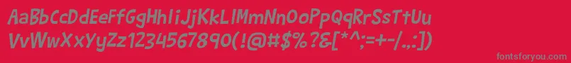 fuente BarthowheelItalic – Fuentes Grises Sobre Fondo Rojo