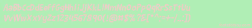 BarthowheelItalic Font – Pink Fonts on Green Background