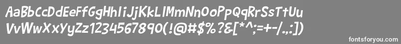 Шрифт BarthowheelItalic – белые шрифты на сером фоне