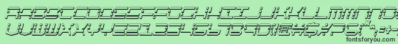 フォントQqv2sic – 緑の背景に黒い文字