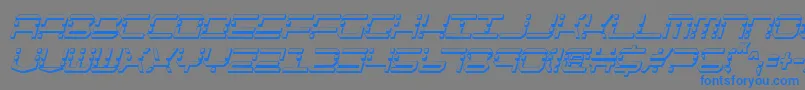 フォントQqv2sic – 灰色の背景に青い文字