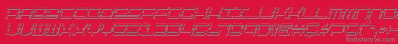 フォントQqv2sic – 赤い背景に灰色の文字