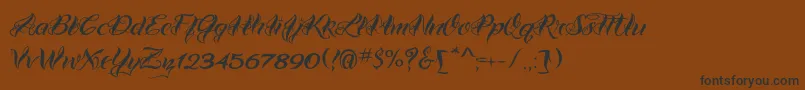 VtcBadtattoohandone Font – Black Fonts on Brown Background