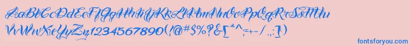 More about VtcBadtattoohandone Font VtcBadtattoohandone Font – Blue Fonts on Pink Background