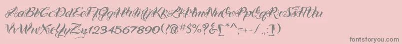 Weitere Informationen zur VtcBadtattoohandone-Schriftart VtcBadtattoohandone-Schriftart – Graue Schriften auf rosa Hintergrund