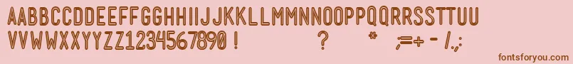 MenschBoldInline Font – Brown Fonts on Pink Background