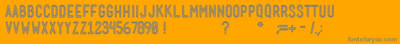 MenschBoldInline Font – Gray Fonts on Orange Background