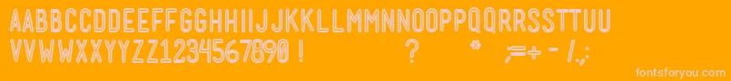 MenschBoldInline Font – Pink Fonts on Orange Background