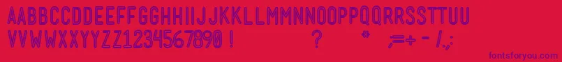 MenschBoldInline-Schriftart – Violette Schriften auf rotem Hintergrund