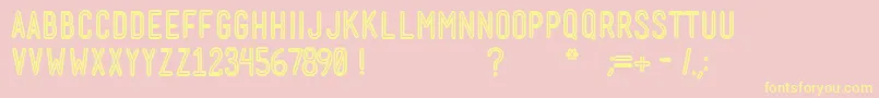 MenschBoldInline Font – Yellow Fonts on Pink Background