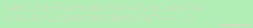 KabelltstdLight Font – Pink Fonts on Green Background